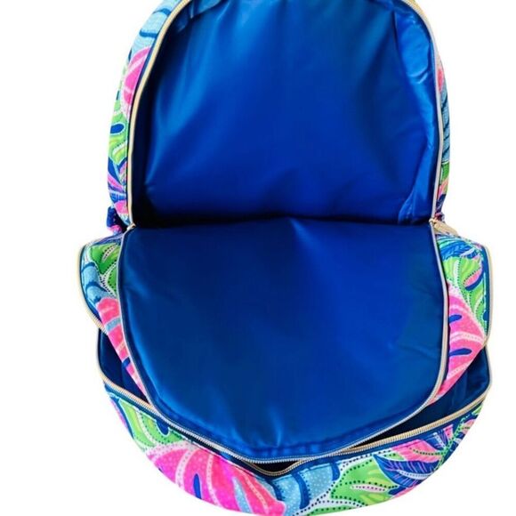 NWT Lilly Pulitzer Backpack Blue Grotto Beleaf - Picture 5 of 8
